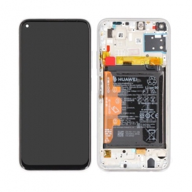 Huawei P40 Lite ekranas (Breathing Crystal) (su rėmeliu ir baterija) (service pack) (originalus)