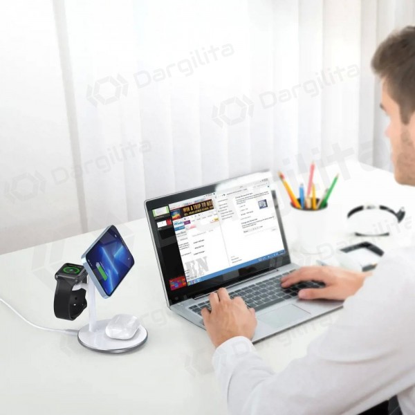 3 viename belaidis įkroviklis Choetech T585-F 15 W baltas