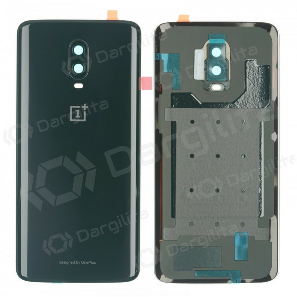 OnePlus 6T galinis baterijos dangtelis juodas (Midnight Black) (naudotas grade B, originalus)