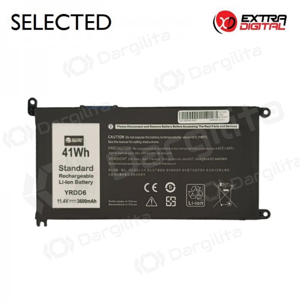 DELL YRDD6, 3600mAh nešiojamo kompiuterio baterija, Selected DELL YRDD6, 3600mAh nešiojamo kompiuterio baterija, Selected