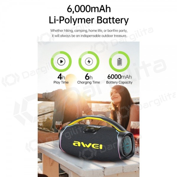 Nešiojama garso kolonėlė Awei KA16 Bluetooth 60 W juoda