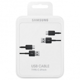 USB kabelis Samsung EP-DG930 Type-C 1.5m 2vnt. (juodas) (OEM)