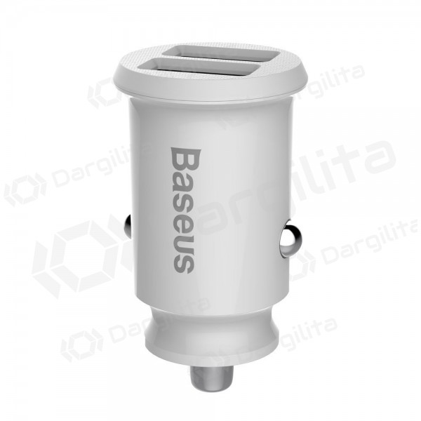 Įkroviklis automobilinis Baseus Grain (3.1A) x 2 USB CCALL-ML02 (baltas) Įkroviklis automobilinis Baseus Grain (3.1A) x 2 USB CCALL-ML02 (baltas)
