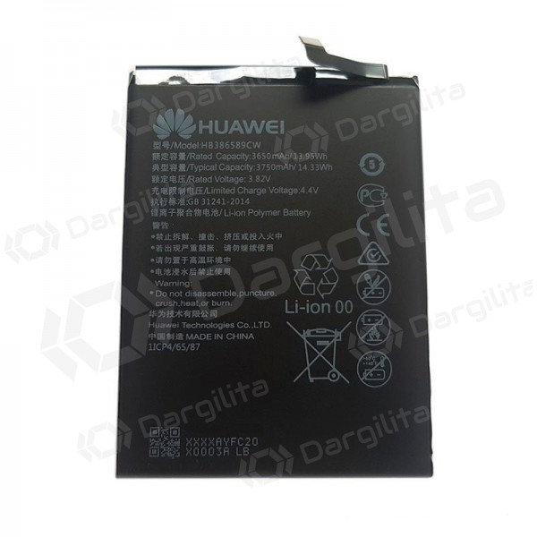 Huawei P10 Plus / Mate 20 Lite / Nova 3 / Honor V10 / Honor 8X HB386589ECW (compatible with HB386590ECW) baterija / akumuliatorius (3750mAh) (service pack) (originalus)