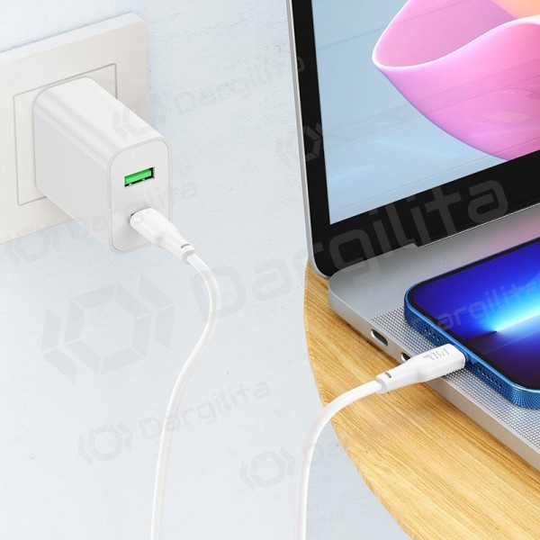 Lightning laidas Hoco X93 USB-C į Lightning 2 m PD 20 W baltas