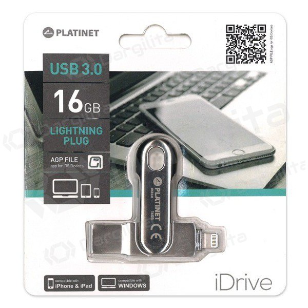 Atmintinė Platinet 16GB Lightning + USB 3.0