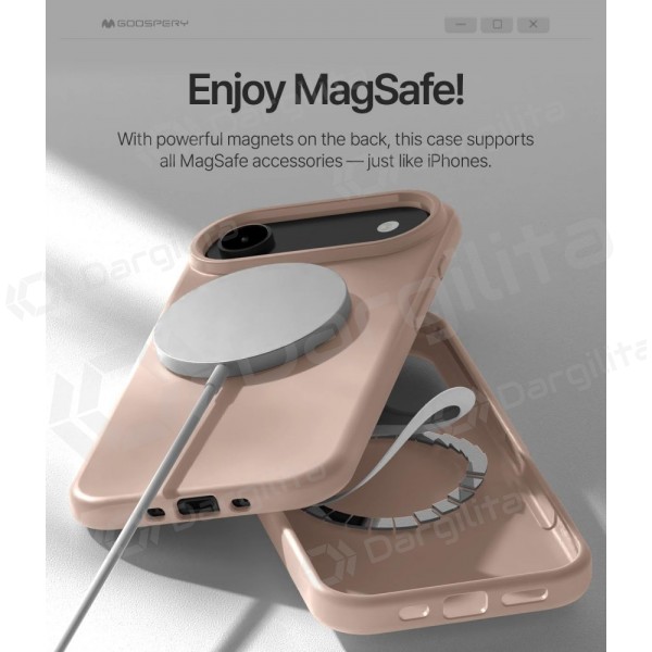 Apple iPhone Air dėklas Mercury "Pure Magsafe Silicon Case" (rožinio smėlio)