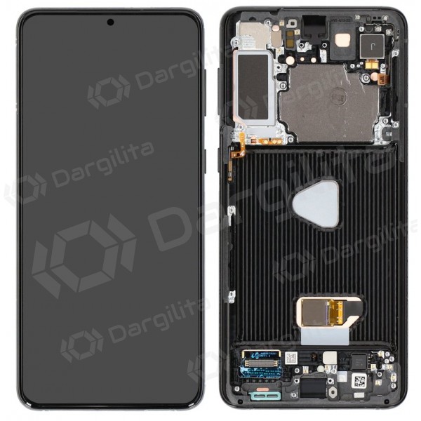 Samsung Galaxy S21+ ekranas (juodas) (su rėmeliu) (OLED)