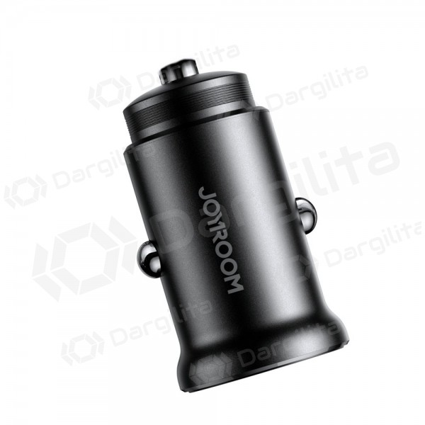 Automobilinis įkroviklis Joyroom JR-CCN05 30 W USB-C + USB-A juodas