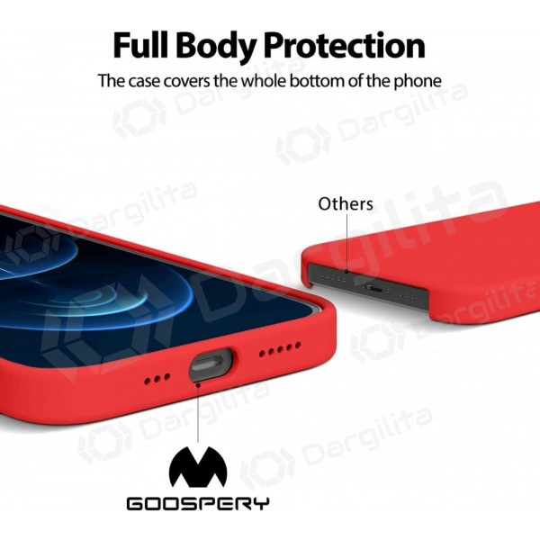 Apple iPhone 16e, 17e dėklas Mercury "Pure Magsafe Silicon Case" (raudonas)