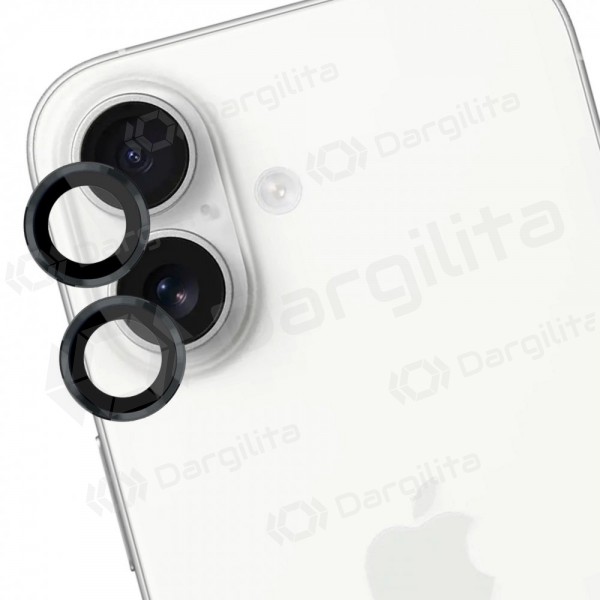 Apple iPhone 17 apsauginis grūdintas stiklas kamerai "3MK Lens Pro" (juodas)
