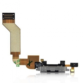 Apple iPhone 4S įkrovimo lizdo jungtis (juoda)