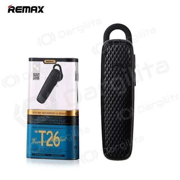 Belaidė laisvų rankų įranga Remax RB-T26 Bluetooth (juoda) Belaidė laisvų rankų įranga Remax RB-T26 Bluetooth (juoda)