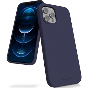 Apple iPhone 12 mini dėklas Mercury "Silicone Case" (juodas)