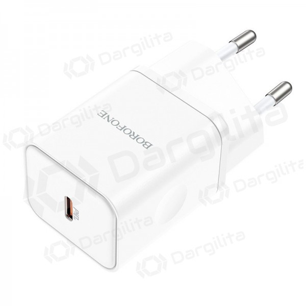 Telefono įkroviklis Borofone BN6 20 W USB-C baltas