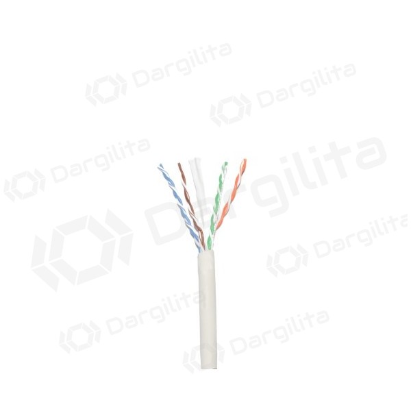 Ryšio kabelis LTECH UTP 5E degumo kl. Cca, behalogenis (ritė 305m)