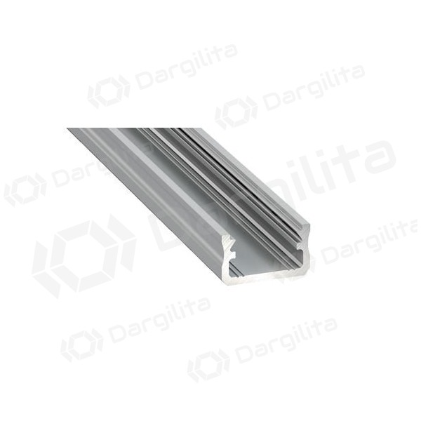 Aliuminis anoduotas profilis Lumines LED juostoms A (pilkas, anoduotas, 2m)