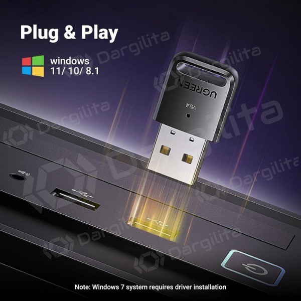 Bluetooth adapteris Ugreen CM748 Bluetooth 5.4 (35058) juodas