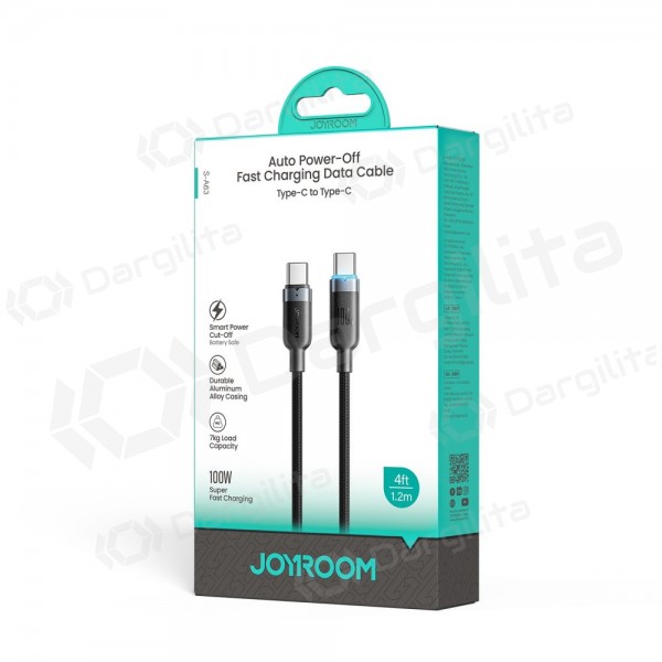 USB-C laidas Joyroom S-A63 USB-C į USB-C 1.2 m 100 W juodas