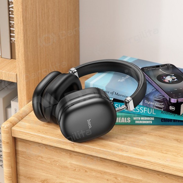 Belaidės ausinės su mikrofonu Hoco W35 Max Bluetooth 5.4 juodos