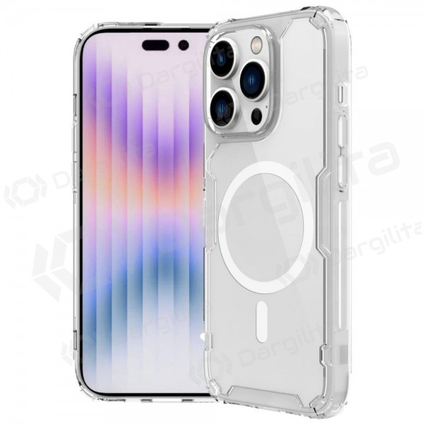 Apple iPhone 13 dėklas „Nillkin Nature Magnetic“ (baltas) Apple iPhone 13 dėklas „Nillkin Nature Magnetic“ (baltas)