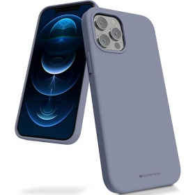 Apple iPhone X / XS dėklas Mercury Goospery "Silicone Case" (levandos pilka)