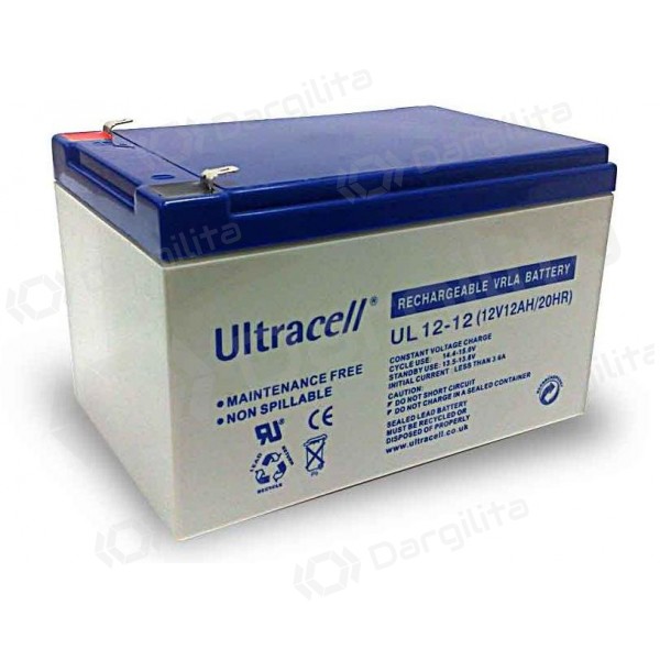 Akumuliatorius Ultracell UL12-12 (12 Ah, 12V)