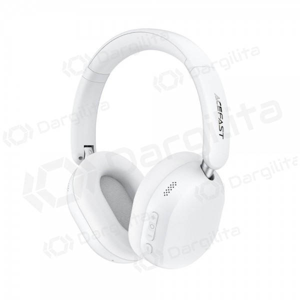 Belaidės ausinės su mikrofonu Acefast H12 Hybrid ANC Bluetooth baltos