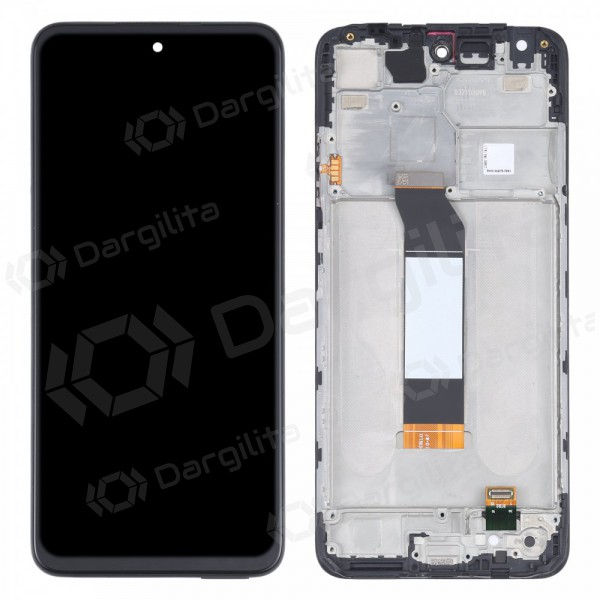 Xiaomi Redmi Note 10 5G ekranas (juodas) (su rėmeliu) (service pack) (originalus)