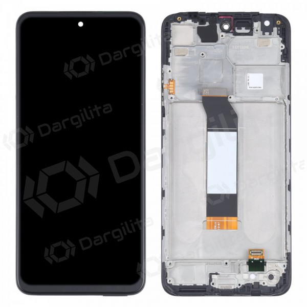 Xiaomi Redmi Note 10 5G / Redmi Note 10T 5G / Poco M3 Pro 5G ekranas (juodas) (su rėmeliu) (service pack) (originalus)