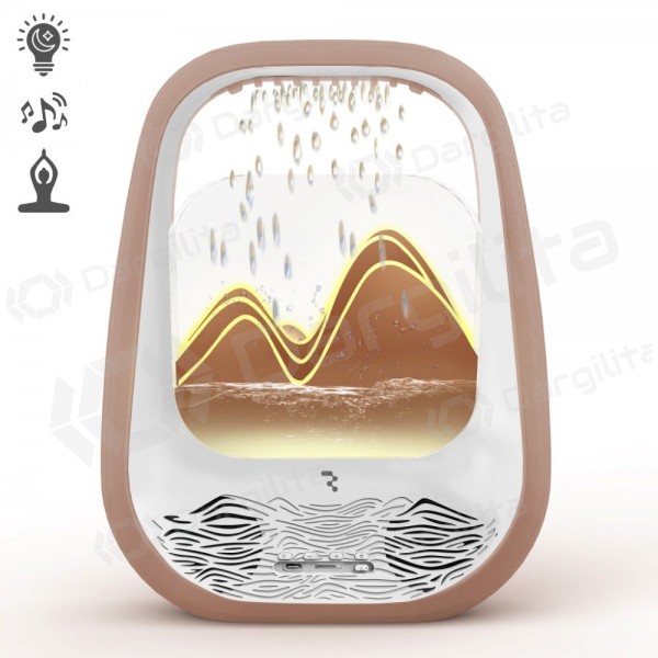 Relaksacinis Bluetooth garsiakalbis su RGB apšvietimu Relaxing Rain auksinis