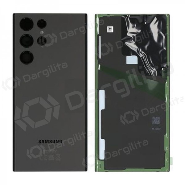 Samsung S908 Galaxy S22 Ultra galinis baterijos dangtelis (Phantom Black) (naudotas grade B, originalus)