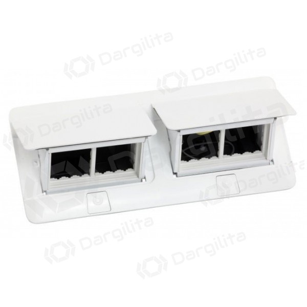 Įleidžiama modulinė dėžutė 2x4 mod. Legrand 654004 (metalinė, balta)