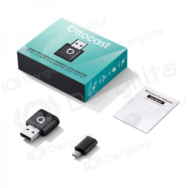 Belaidis CarPlay / Android Auto adapteris Ottocast Mini Aura CA530-T juodas