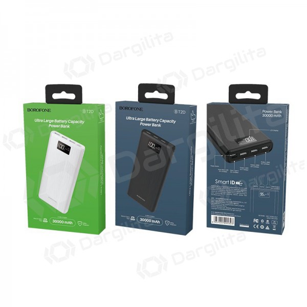 Išorinė baterija Power Bank Borofone BT2.5D 3xUSB 30000mAh (juoda)