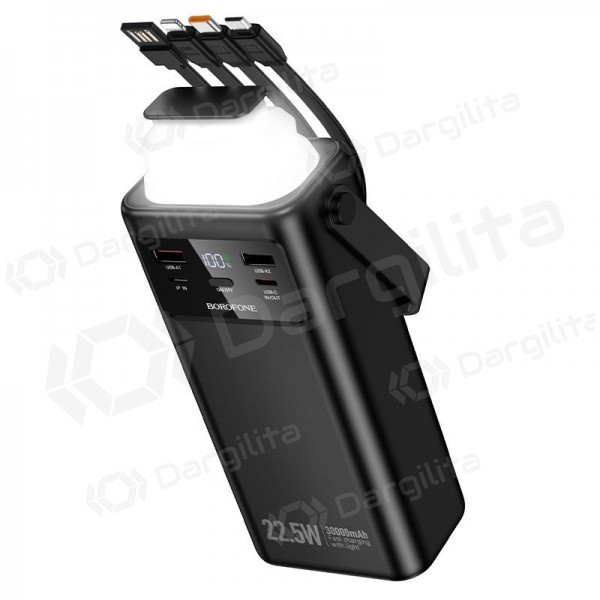 Išorinė baterija (Power Bank) Borofone BJ65 30000 mAh 22.5 W, juoda