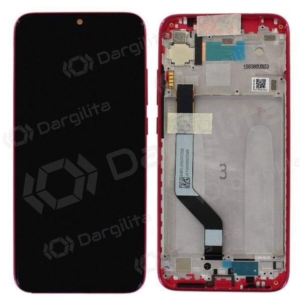 Xiaomi Redmi Note 7 ekranas (raudonas) (su rėmeliu) (originalus)