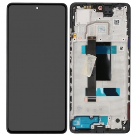 Xiaomi Redmi Note 12 Pro 5G / Poco X5 Pro 5G ekranas (juodas) (su rėmeliu) (originalus)