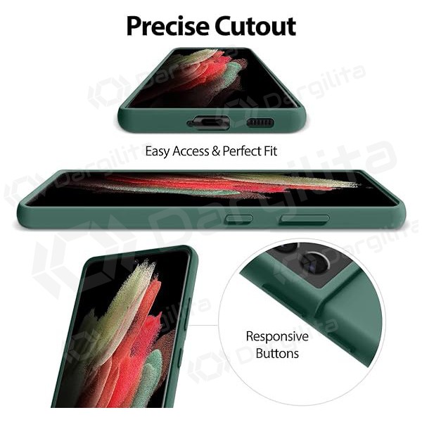 Samsung Galaxy S25 Ultra dėklas Mercury "Silicone Case" (tamsiai žalias)