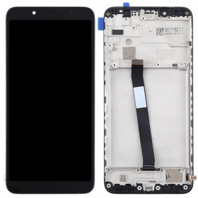 Xiaomi Redmi 7A ekranas (juodas) (su rėmeliu) (service pack) (originalus)