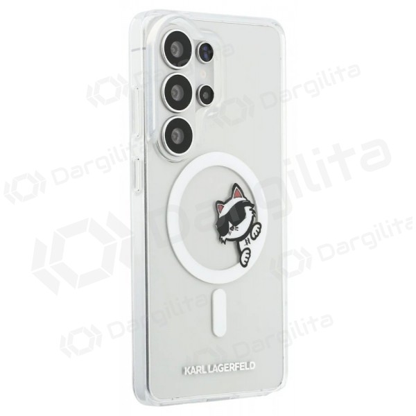Samsung Galaxy S26 Ultra dėklas "Karl Lagerfeld IML Choupette Peekaboo Logo Magnetic" (skaidrus)