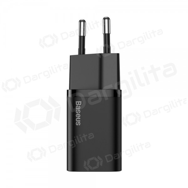 Telefono įkroviklis Baseus Super Si TZCCSUP-L01 25 W USB-C su USB-C laidu 1 m juodas
