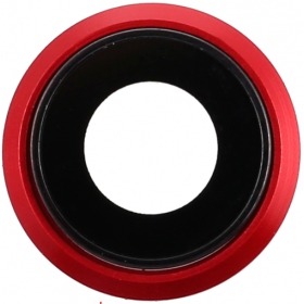 Apple iPhone 8 / SE 2020 / SE 2022 kameros stikliukas (raudonas) (su rėmeliu)