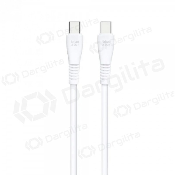 USB-C laidas Blue Star PJ-DQ1-C USB-C į USB-C 1 m 60 W baltas