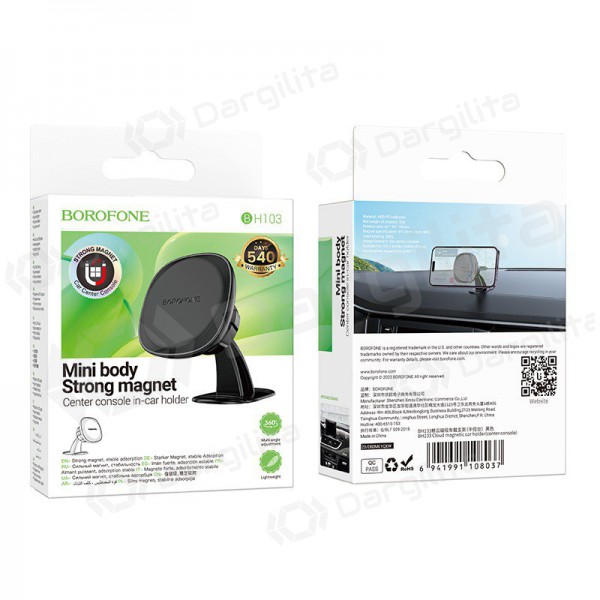 Automobilinis telefono laikiklis Borofone BH103 (dashboard) juodas Automobilinis telefono laikiklis Borofone BH103 (dashboard) juodas