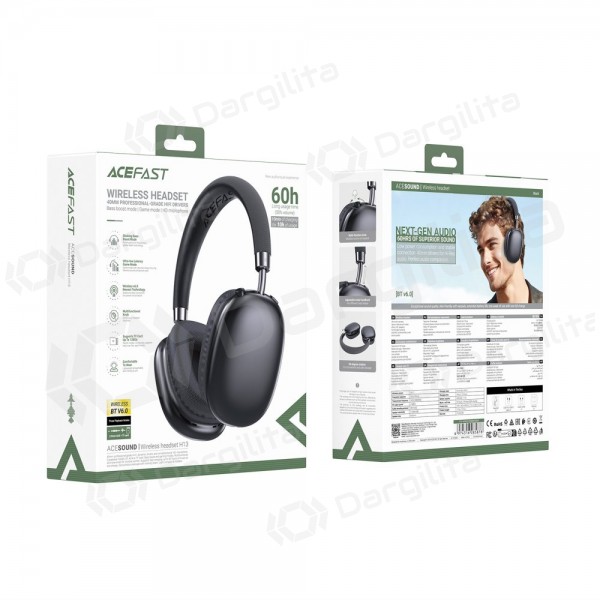 Belaidės ausinės su mikrofonu Acefast H13 Bluetooth juodos