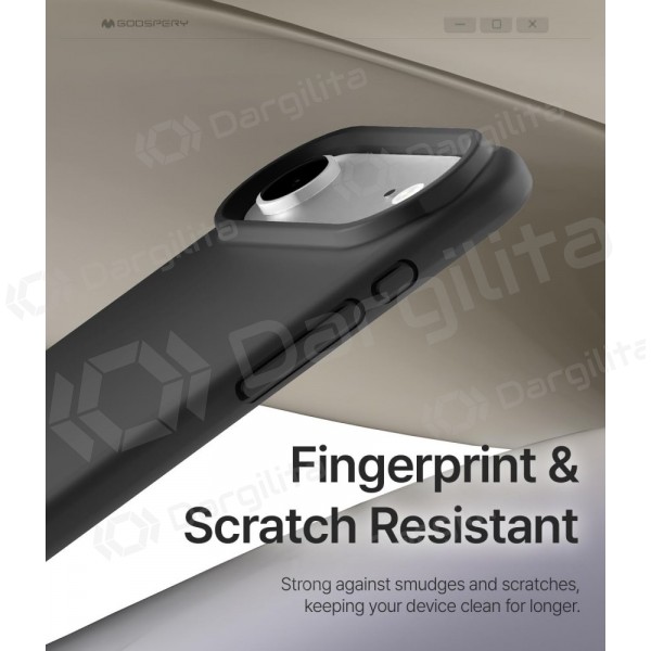 Apple iPhone Air dėklas Mercury "Pure Magsafe Silicon Case" (juodas)
