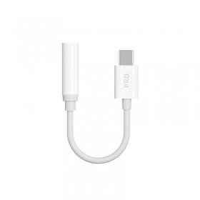 Audio adapteris Dudao L16CPro USB-C į 3.5 mm baltas