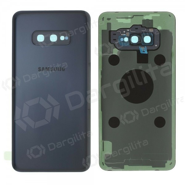 Samsung G970 Galaxy S10e galinis baterijos dangtelis juodas (Prism Black) (naudotas grade C, originalus)