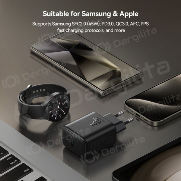Telefono įkroviklis Joyroom JR-TCG13 45 W USB-C GaN juodas